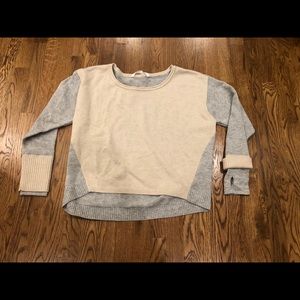 Athleta two-tone sweater merino wool